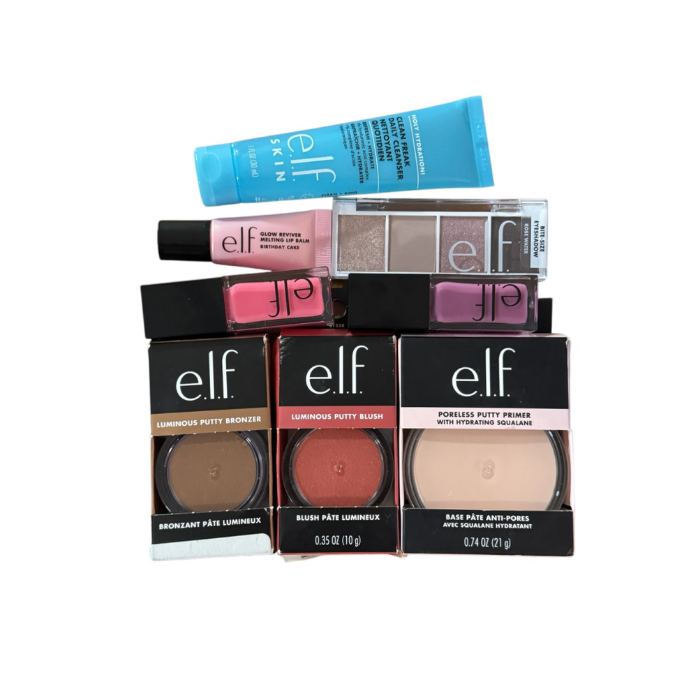 New e.l.f. Makeup Lot, Plump Lip Gloss, Eyeshadow, Primer, Bronzer, Blush